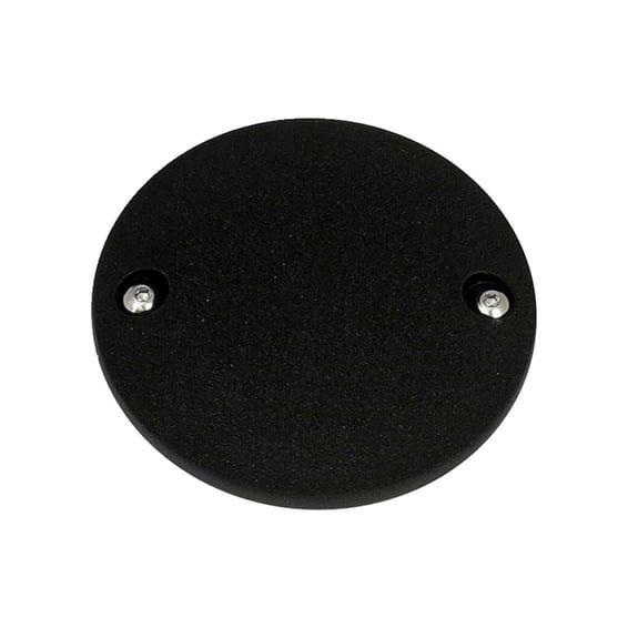 Point cover, domed. Black wrinkle