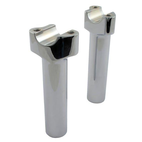 Chubby risers. Straight. 6" rise. Chrome