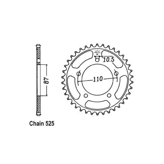 JT Rear Sprocket 807.44