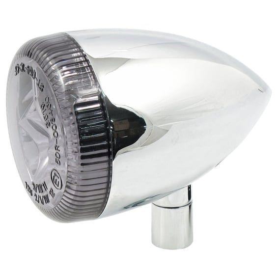 3-1 LED bullet taillight / turn signal combo. Chrome. Smoke