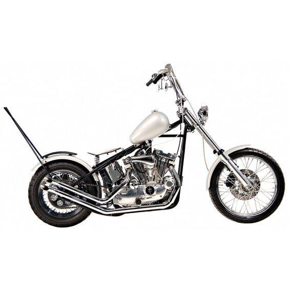 Upswept drag pipes. Gooseneck. Chrome