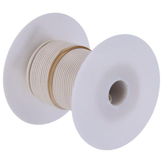 Wire on spool, 18 gauge. 100 ft. White