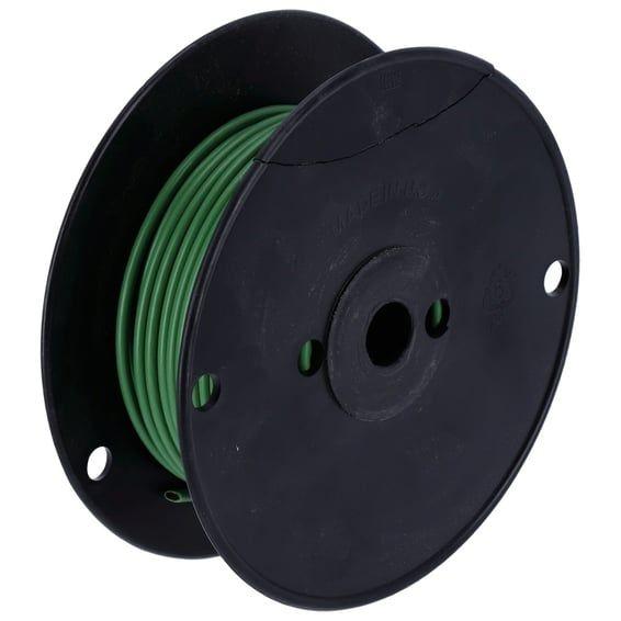 Wire on spool, 10 gauge. 100 ft. Green