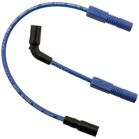 8mm Ferro Spiral core spark plug wire set. Blue