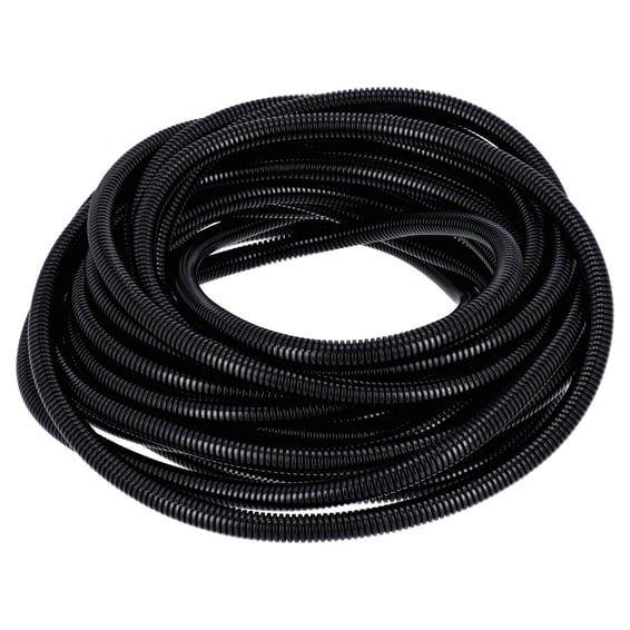 PVC split wiring loom. 50ft, 7/16" I.D. (11.1mm). Black