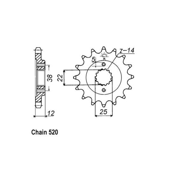 JT Front Sprocket 495.15