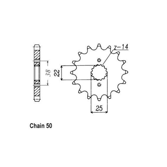 JT Front Sprocket 726.15