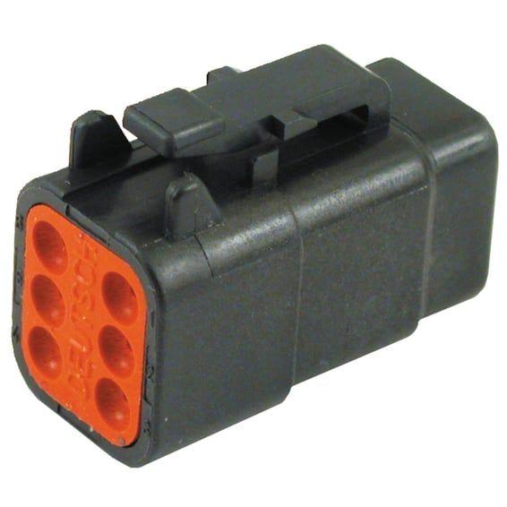 NAMZ, Deutsch DTM connector. Black, plug, 6-pins