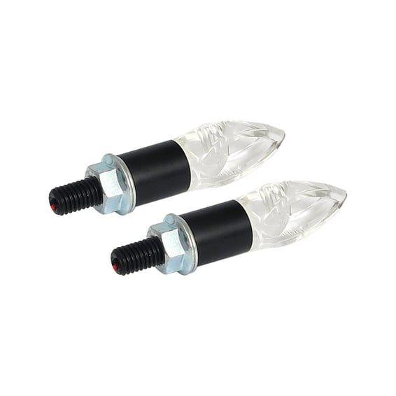 Crystal, LED turn signal set. Black stem