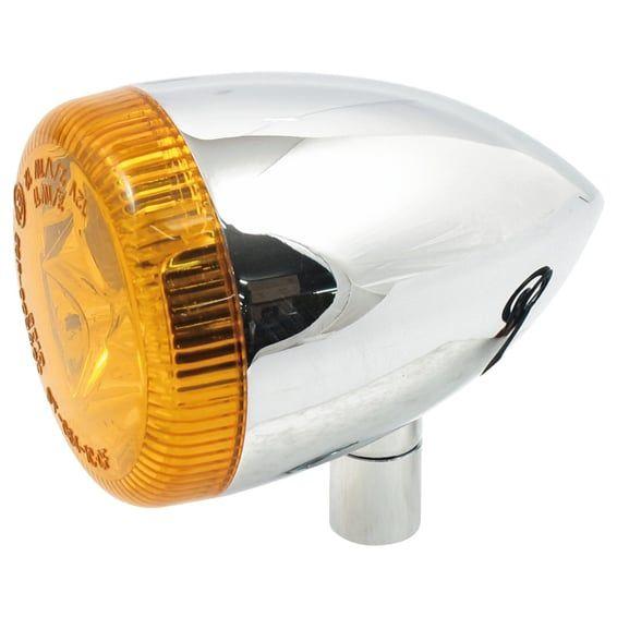 3-1 LED bullet taillight / turn signal combo. Chrome. Amber