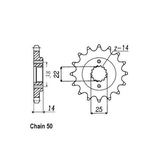 JT Front Sprocket 497.15