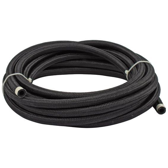 Braided hose 5/16" (8mm). Black nylon