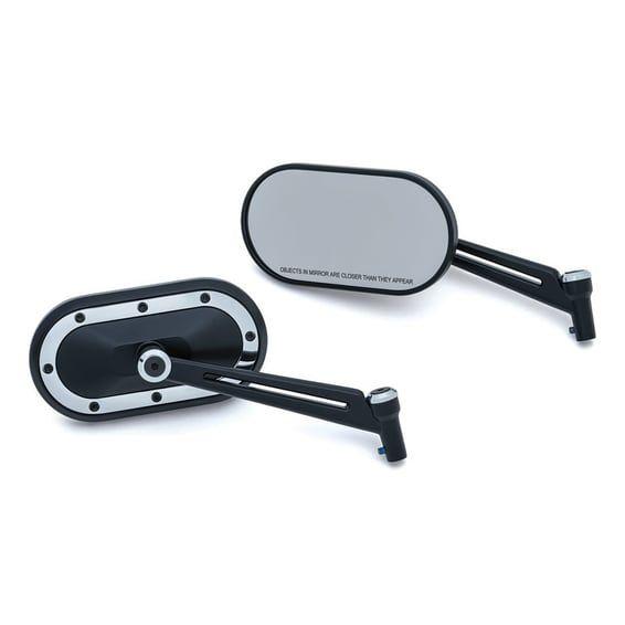 Heavy industry mirrors black/chrome