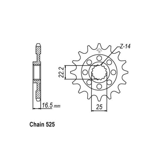 JT Front Sprocket 741.14