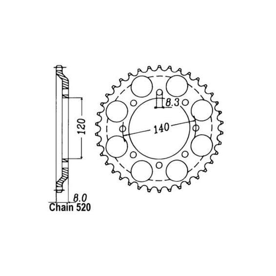 JT Rear Sprocket 477.43