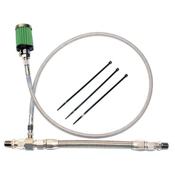 oil tank breather kit. Polished. Touring