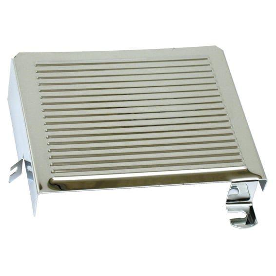 Battery side cover, ribbed. Chrome