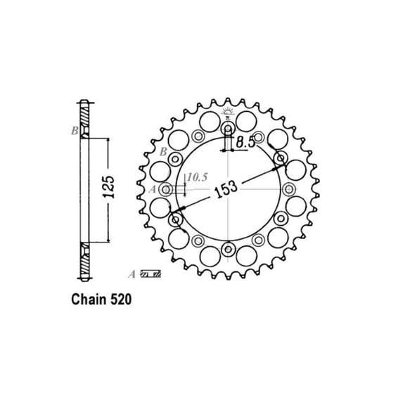 JT Rear Sprocket 210.45