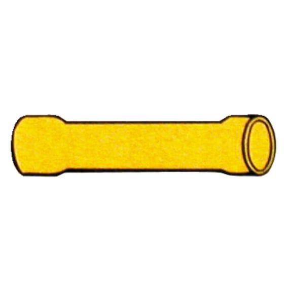 Connectors, butt splice PVC, crimp. Yellow