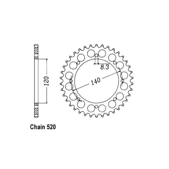 JT Rear Sprocket 487.42