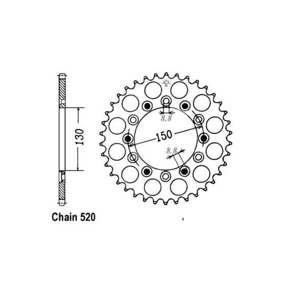 JT Rear Sprocket 245/2.50