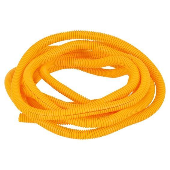 PVC split wiring loom, 12ft, 3/8" I.D. (9.53mm). Yellow