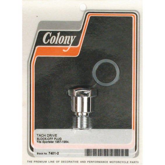 tachometer hole block-off plug. Chrome