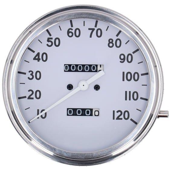 FL speedometer, '36-40 face', white. 2:1 mph