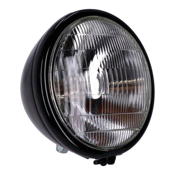 6-1/2" springer headlamp assembly. 12v. Black