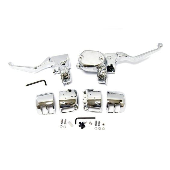 Handlebar control kit chrome 14mm bore