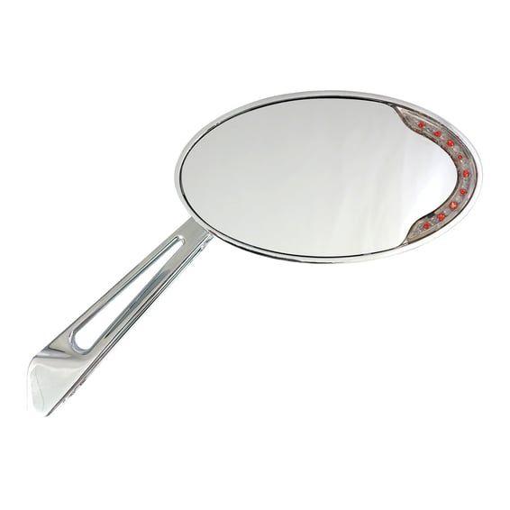 Cateye LED turn signal mirror set. Chrome