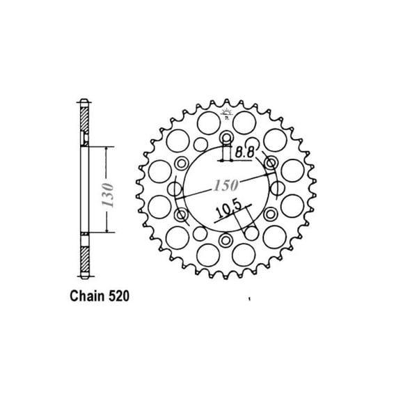 JT Rear Sprocket 245/305.45