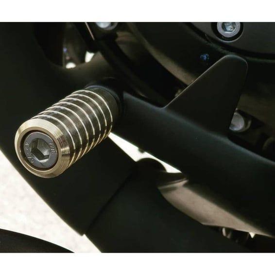 shifter end peg ribbed. Brass