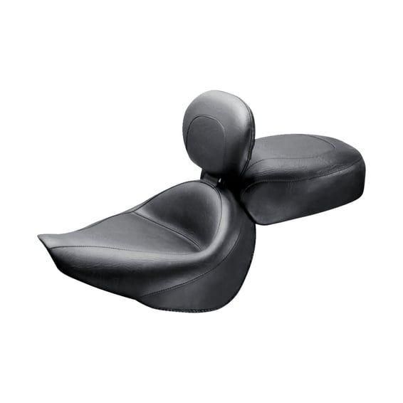 2-p wide touring vintage seat plain black