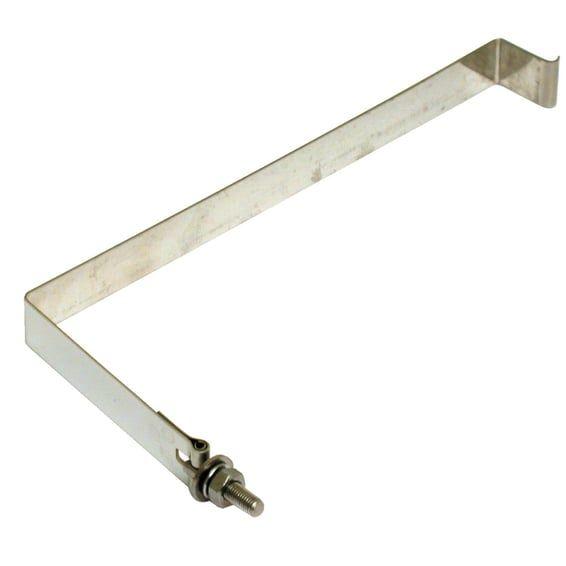 Battery hold down strap. Polished stainless