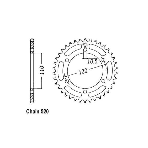 JT Rear Sprocket 486.42