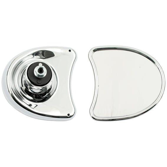 Touring fairing mount mirror kit. Single vision, chrome