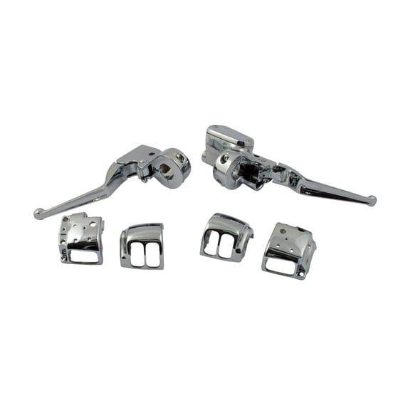 Handlebar control kit chrome 14mm bore