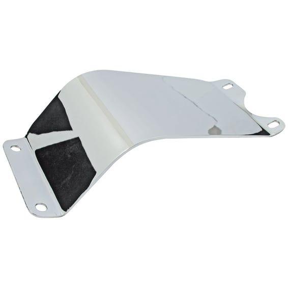 engine skid plate. Ribbed. Chrome
