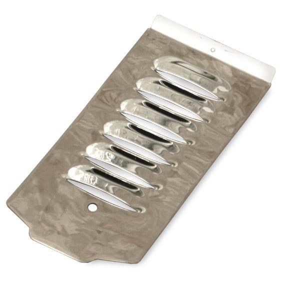 Steel dash panel, louvered. Chrome