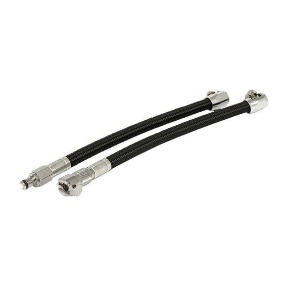 QD fuel crossover line black braided textile