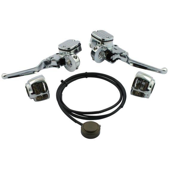 Handlebar control hydr. Clutch conversion kit. Chrome