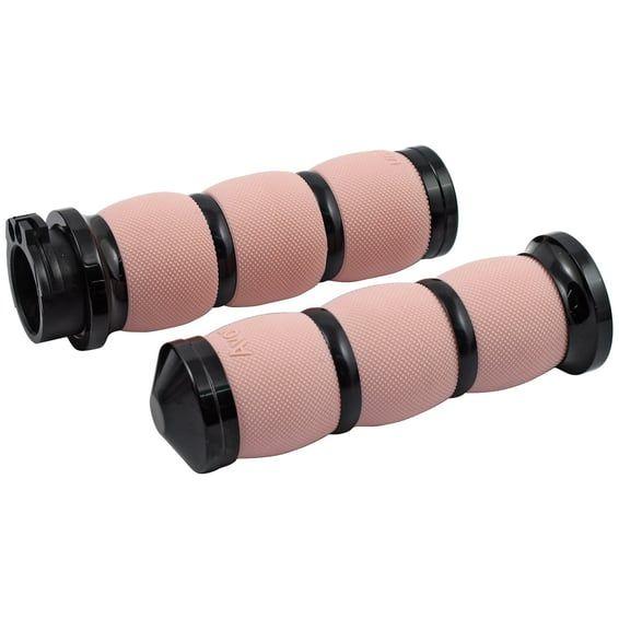 Avon, Air Cushioned grip set. Black anodized/Pink rubber