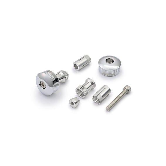 bar end mirror adaptor set. Chrome