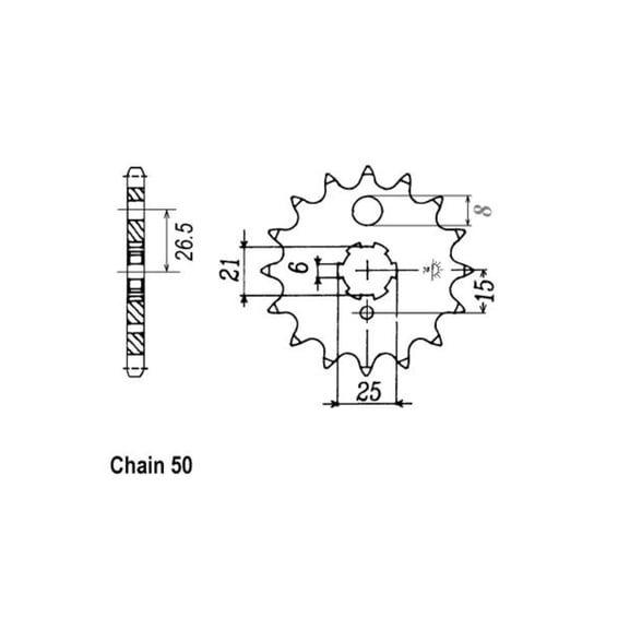 JT Front Sprocket 509.15