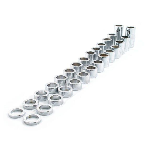 Chrome steel axle spacer kit