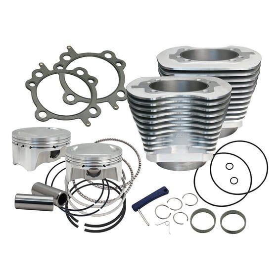 88" to 100" conversion cylinder & piston kit. Silver