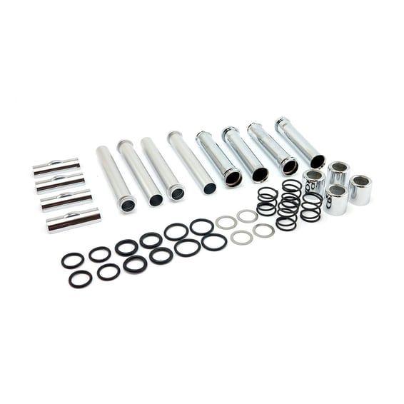 Complete M8 pushrod cover kit. Chrome