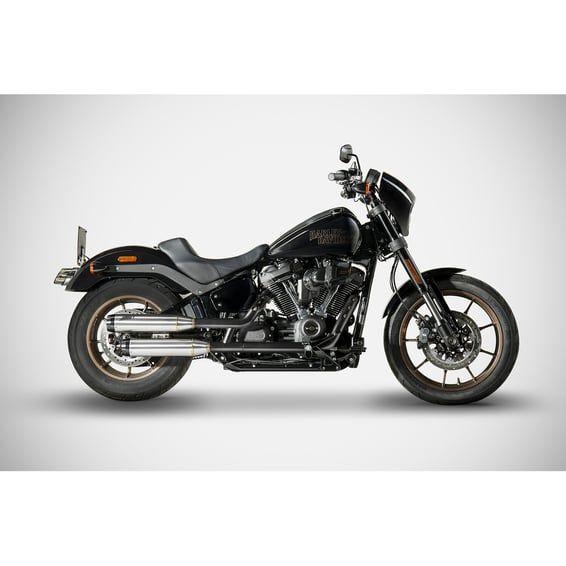 'Overlapped' 2-2 slip-on mufflers. Plain