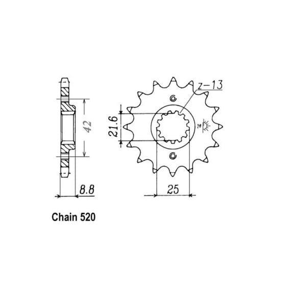 JT Front Sprocket 516.16